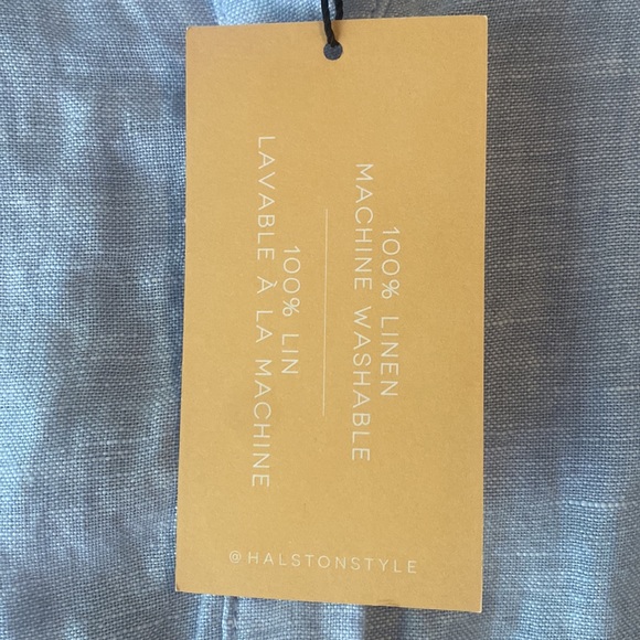 Halston Linen Collared Shirt Dress NWT XL - Picture 4 of 9